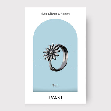 Silver Sun Positivity Charm Ring