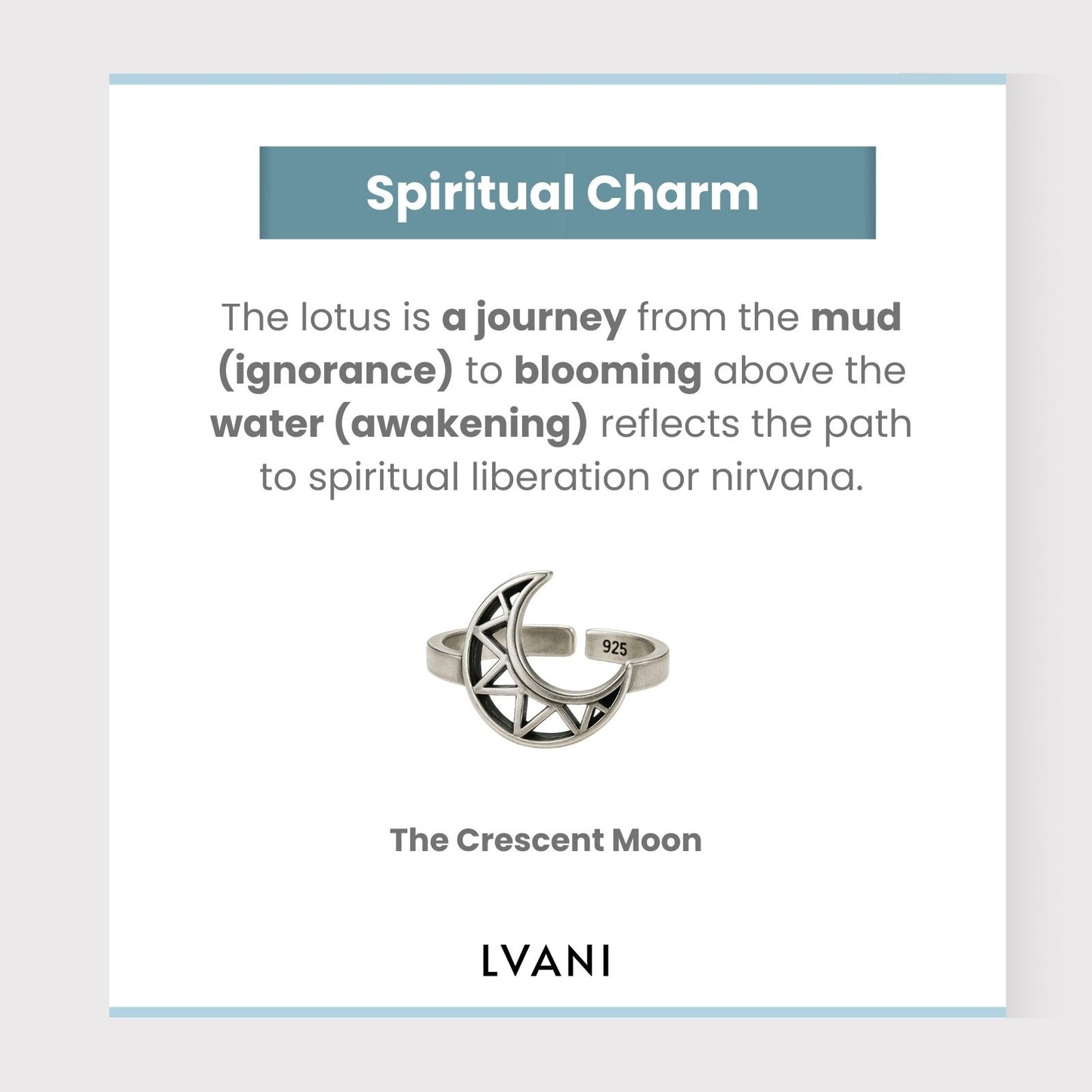 Silver Moon Transformation Charm Ring