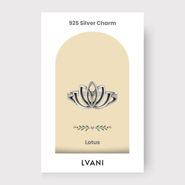Silver Lotus Spiritual Charm Ring