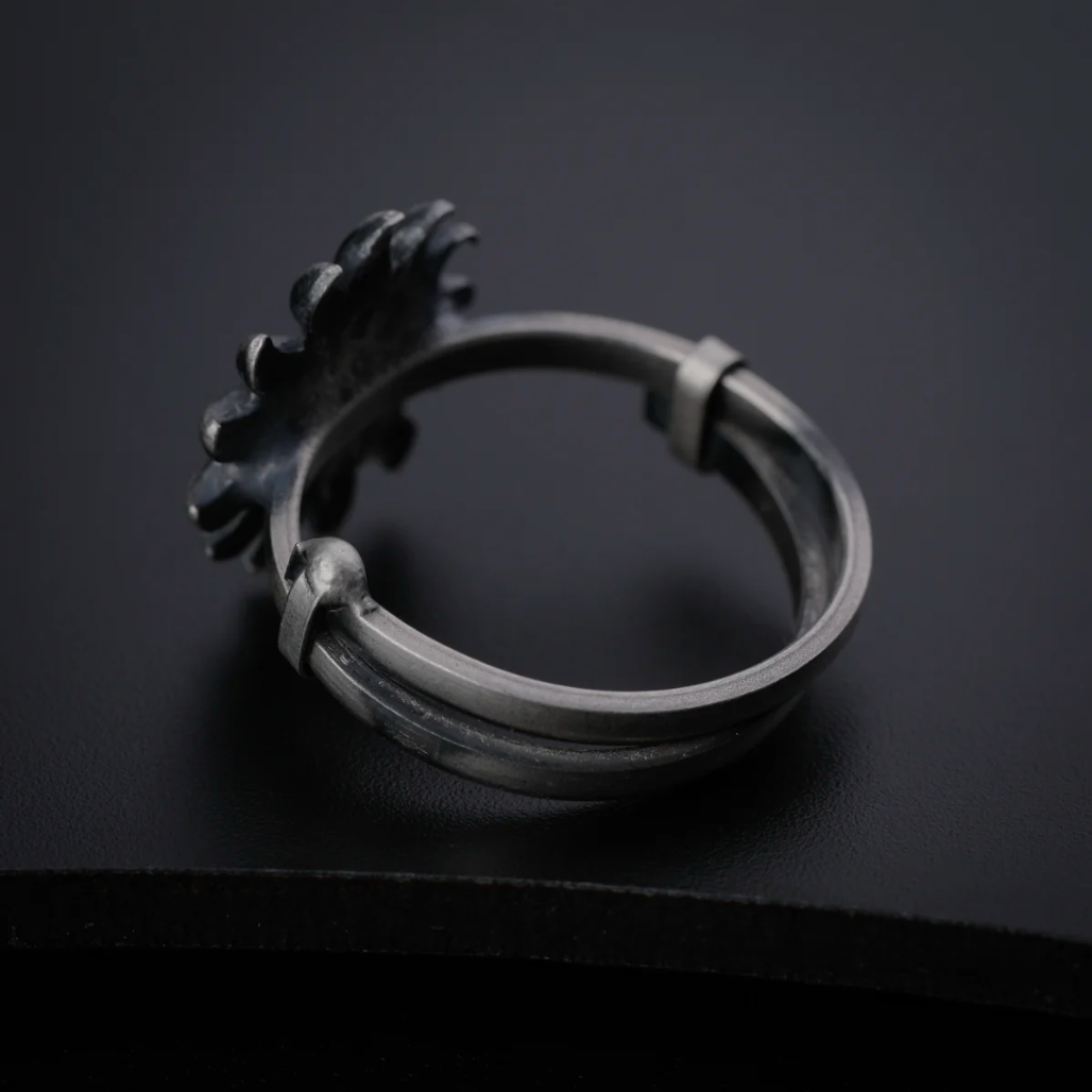 Silver Sun Positivity Charm Ring