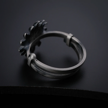 Silver Sun Positivity Charm Ring
